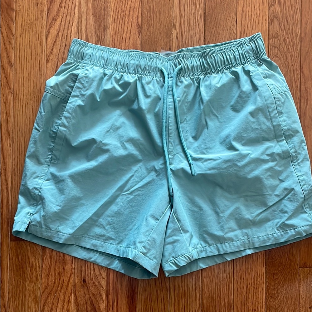 Men's Lightweight Aqua Drawstring Shorts